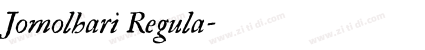 Jomolhari Regula字体转换